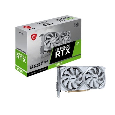 Відеокарта MSI GeForce RTX 3050 8GB GDDR6 VENTUS 2X XS WHITE OC білий (912-V809-4401)