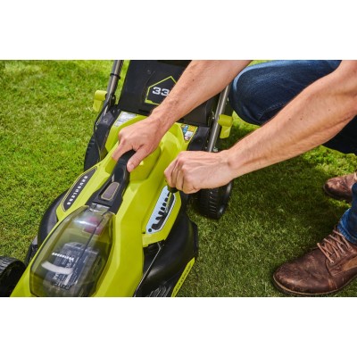 Газонокосарка акумуляторна Ryobi ONE+ HP RY18LMX33A-150 18В акб 1х5А·год 33см 30л 25-90мм 9.3кг Газонокосарка акумуляторна Ryobi ONE+ HP RY18LMX33A-150 18В акб 1х5А·год 33см 30л 25-90мм 9.3кг