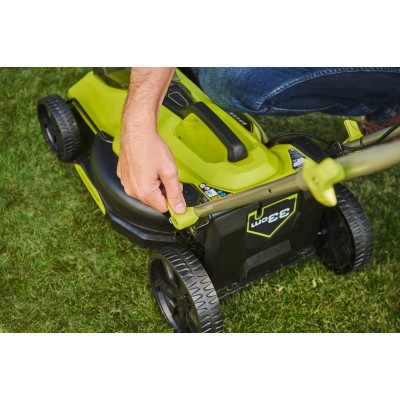Газонокосарка акумуляторна Ryobi ONE+ HP RY18LMX33A-150 18В акб 1х5А·год 33см 30л 25-90мм 9.3кг Газонокосарка акумуляторна Ryobi ONE+ HP RY18LMX33A-150 18В акб 1х5А·год 33см 30л 25-90мм 9.3кг