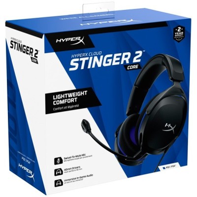 Гарнітура HyperX Cloud Stinger 2 Core PS5/PS4, mini-jack, чорно-синій (6H9B6AA) Гарнітура HyperX Cloud Stinger 2 Core PS5/PS4, mini-jack, чорно-синій (6H9B6AA)