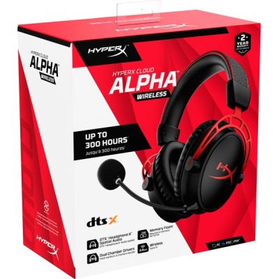 Гарнітура ігрова HyperX Cloud Alpha WL/USB-A, чорно-червоний (4P5D4AA)