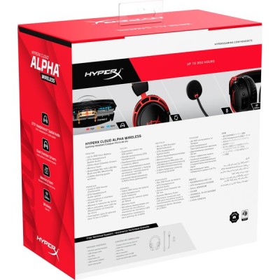 Гарнітура ігрова HyperX Cloud Alpha WL/USB-A, чорно-червоний (4P5D4AA)