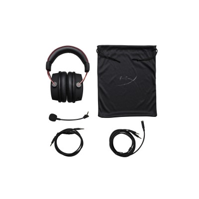Гарнітура ігрова HyperX Cloud Alpha, mini-jack/dual 3.5мм, 1.2м/2м чорно-червоний (4P5L1AM)