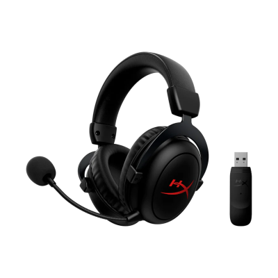 Гарнітура ігрова HyperX Cloud II Core, WL/USB-A, чорний (6Y2G8AA)