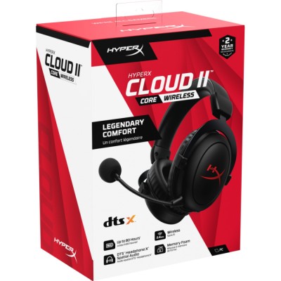 Гарнітура ігрова HyperX Cloud II Core, WL/USB-A, чорний (6Y2G8AA)