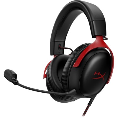 Гарнітура ігрова HyperX Cloud III, mini-jack/USB-A/USB-C, 1.2м/1.3м, чорно-червоний (727A9AA) Гарнітура ігрова HyperX Cloud III, mini-jack/USB-A/USB-C, 1.2м/1.3м, чорно-червоний (727A9AA)