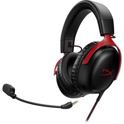 Гарнітура ігрова HyperX Cloud III, mini-jack/USB-A/USB-C, 1.2м/1.3м, чорно-червоний (727A9AA) Гарнітура ігрова HyperX Cloud III, mini-jack/USB-A/USB-C, 1.2м/1.3м, чорно-червоний (727A9AA)