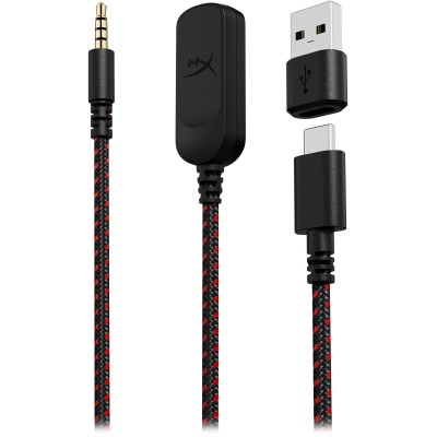 Гарнітура ігрова HyperX Cloud III, mini-jack/USB-A/USB-C, 1.2м/1.3м, чорно-червоний (727A9AA) Гарнітура ігрова HyperX Cloud III, mini-jack/USB-A/USB-C, 1.2м/1.3м, чорно-червоний (727A9AA)