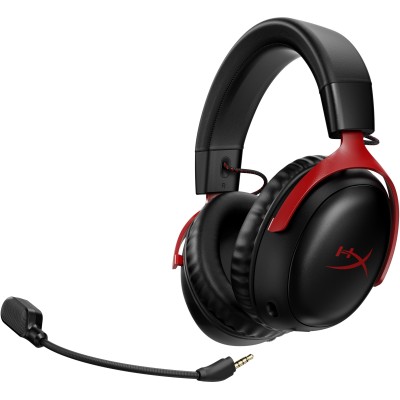 Гарнітура ігрова HyperX Cloud III, WL/USB-A/USB-C, чорно-червоний (77Z46AA) Гарнітура ігрова HyperX Cloud III, WL/USB-A/USB-C, чорно-червоний (77Z46AA)