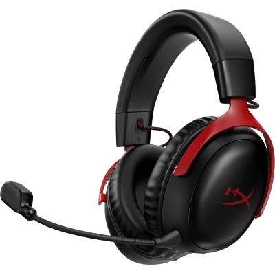 Гарнітура ігрова HyperX Cloud III, WL/USB-A/USB-C, чорно-червоний (77Z46AA) Гарнітура ігрова HyperX Cloud III, WL/USB-A/USB-C, чорно-червоний (77Z46AA)