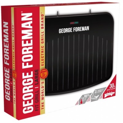Гриль George Foreman прижимний Fit Grill Large 2400Вт, темп. режимів-1, пластик, чорний Гриль George Foreman прижимний Fit Grill Large 2400Вт, темп. режимів-1, пластик, чорний