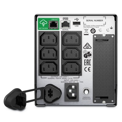 Джерело безперебійного живлення APC Smart-UPS 750VA/500W, LCD, USB, SmartConnect, 8xC13 (SMT750IC)