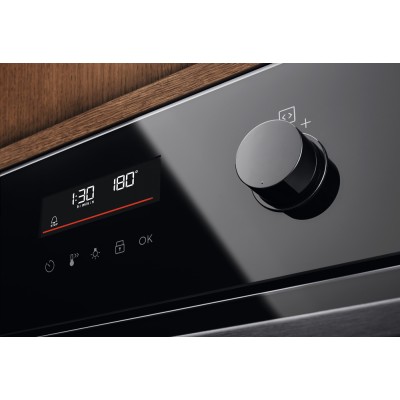 Духова шафа Electrolux електрична, 72л, A++, дисплей, конвекція, піроліз, телескопічні напрямні, чорний (LOF6P16Z)