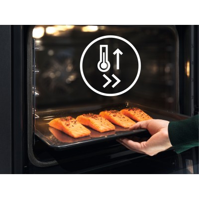 Духова шафа Electrolux електрична, 72л, A++, дисплей, конвекція, піроліз, телескопічні напрямні, чорний (LOF6P16Z)