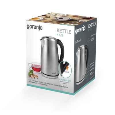 Електрочайник Gorenje 1.7л, метал, нерж (K17S)