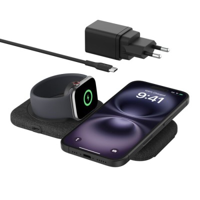 Зарядний пристрій бездротовий Belkin 2в1 15Вт Travel Pad Qi2