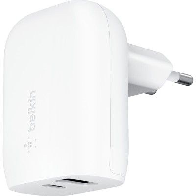 Зарядний пристрій мережевий Belkin 37Вт USB-C PD PPS 25Вт, USB-A 12Вт, білий Зарядний пристрій мережевий Belkin 37Вт USB-C PD PPS 25Вт, USB-A 12Вт, білий