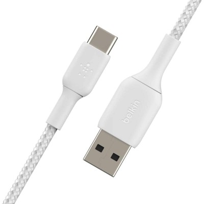 Кабель USB-A > USB-C заряджання/синхронізації Belkin 1м, 15Вт, Type-C, плетений, білий (CAB002BT1MWH) Кабель USB-A > USB-C заряджання/синхронізації Belkin 1м, 15Вт, Type-C, плетений, білий (CAB002BT1MWH)