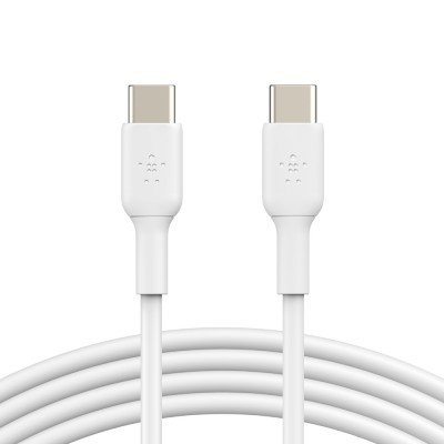 Кабель USB-C > USB-C заряджання/синхронізації Belkin 1м, 60Вт, Type-C, PVC, білий (CAB003BT1MWH) Кабель USB-C > USB-C заряджання/синхронізації Belkin 1м, 60Вт, Type-C, PVC, білий (CAB003BT1MWH)