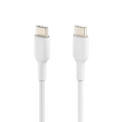 Кабель USB-C > USB-C заряджання/синхронізації Belkin 1м, 60Вт, Type-C, PVC, білий (CAB003BT1MWH) Кабель USB-C > USB-C заряджання/синхронізації Belkin 1м, 60Вт, Type-C, PVC, білий (CAB003BT1MWH)