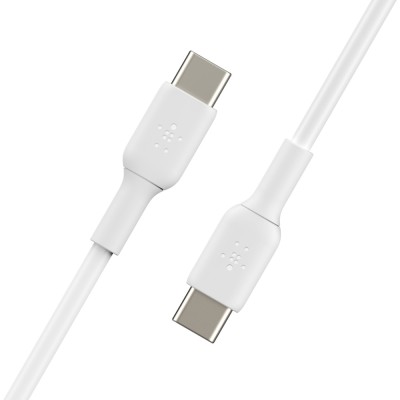Кабель USB-C > USB-C заряджання/синхронізації Belkin 1м, 60Вт, Type-C, PVC, білий (CAB003BT1MWH) Кабель USB-C > USB-C заряджання/синхронізації Belkin 1м, 60Вт, Type-C, PVC, білий (CAB003BT1MWH)