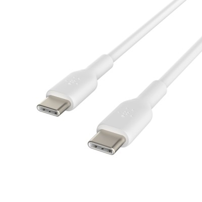 Кабель USB-C > USB-C заряджання/синхронізації Belkin 1м, 60Вт, Type-C, PVC, білий (CAB003BT1MWH) Кабель USB-C > USB-C заряджання/синхронізації Belkin 1м, 60Вт, Type-C, PVC, білий (CAB003BT1MWH)