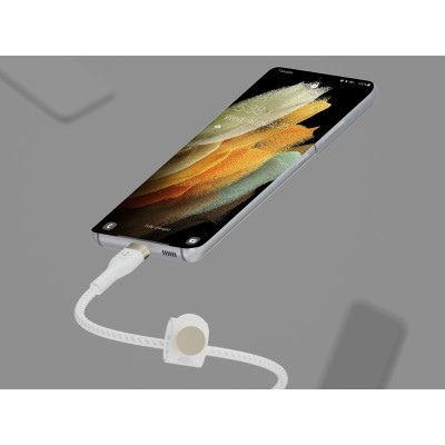 Кабель USB-C > USB-C заряджання/синхронізації Belkin 1м, 60Вт, Type-C, плетений, силіконовий, з ремінцем на магніті, білий (CAB0 Кабель USB-C > USB-C заряджання/синхронізації Belkin 1м, 60Вт, Type-C, плетений, силіконовий, з ремінцем на магніті, білий (CAB0