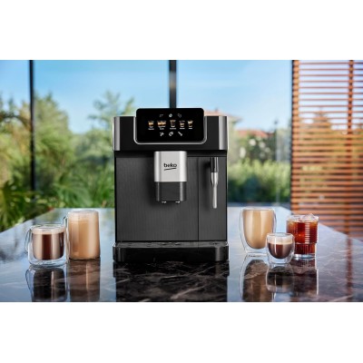 Кавомашина Beko 2.0л, зерно, ручний капучинатор, авторецептів - 5, чорний (CEG7302B)
