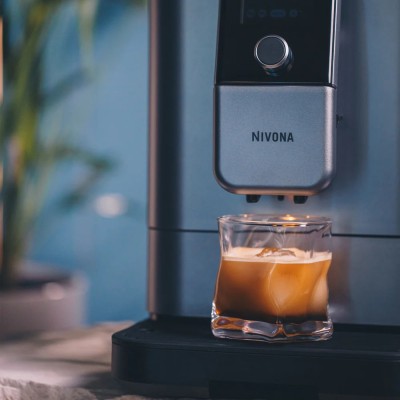 Кавомашина Nivona CafeRomatica, 1.8л, зерно+мелена, автомат.капуч, дисплей, авторецептів -9, пригот, холодної кави, перлинно-бла