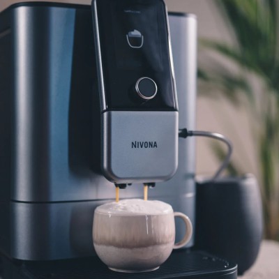Кавомашина Nivona CafeRomatica, 1.8л, зерно+мелена, автомат.капуч, дисплей, авторецептів -9, пригот, холодної кави, перлинно-бла