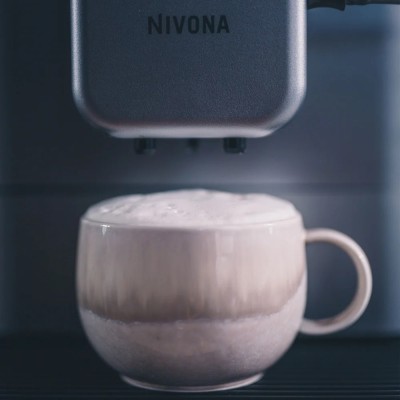 Кавомашина Nivona CafeRomatica, 1.8л, зерно+мелена, автомат.капуч, дисплей, авторецептів -9, пригот, холодної кави, перлинно-бла