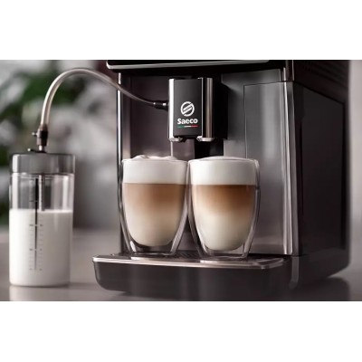 Кавомашина Saeco GranAroma Deluxe 1.8л, зерно + мелена, автомат.капучинатор, авторецептів - 18, чорний (SM6685/00)