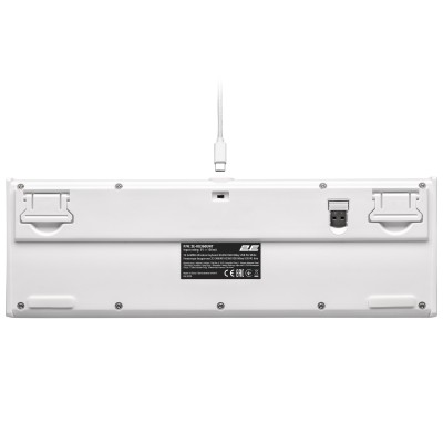 Клавіатура мембранна 2E GAMING KG360 68key, USB-A/WL, EN/UA/RU, RGB, білий (2E-KG360UWT)