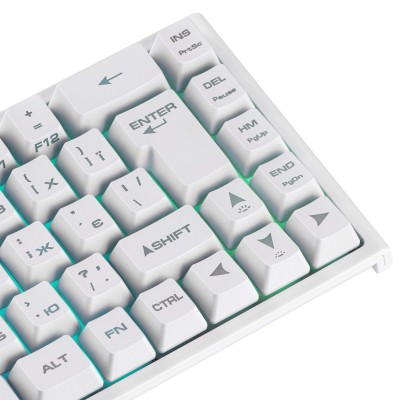 Клавіатура мембранна 2E GAMING KG360 68key, USB-A/WL, EN/UA/RU, RGB, білий (2E-KG360UWT)