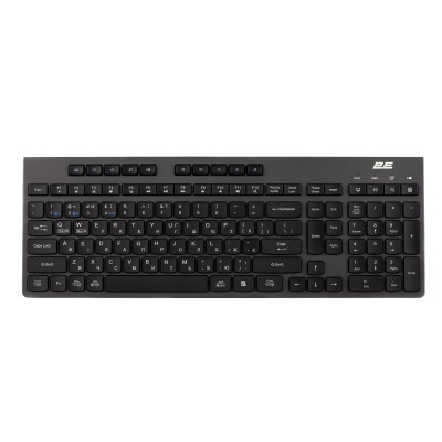 Клавіатура мембранна 2E KS280 120key, WL/BT, EN/UK, silent, чорно-сіра (2E-KS280WBGR_UA)