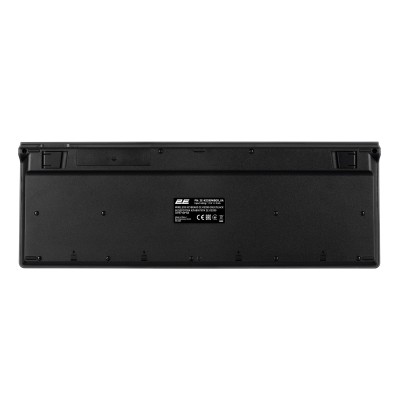 Клавіатура мембранна 2E KS280 120key, WL/BT, EN/UK, silent, чорно-сіра (2E-KS280WBGR_UA)