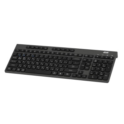 Клавіатура мембранна 2E KS280 120key, WL/BT, EN/UK, silent, чорно-сіра (2E-KS280WBGR_UA)