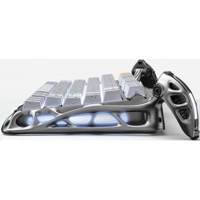 Клавіатура механічна GravaStar Mercury K1 Pro 80keys, GravaStar x Kailh Speedy Mint, EN/UKR, BT/WL/USB, сірий Клавіатура механічна GravaStar Mercury K1 Pro 80keys, GravaStar x Kailh Speedy Mint, EN/UKR, BT/WL/USB, сірий