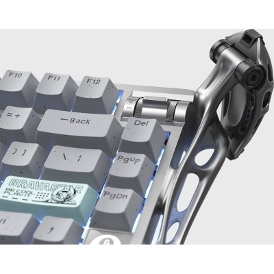 Клавіатура механічна GravaStar Mercury K1 Pro 80keys, GravaStar x Kailh Speedy Mint, EN/UKR, BT/WL/USB, сірий Клавіатура механічна GravaStar Mercury K1 Pro 80keys, GravaStar x Kailh Speedy Mint, EN/UKR, BT/WL/USB, сірий