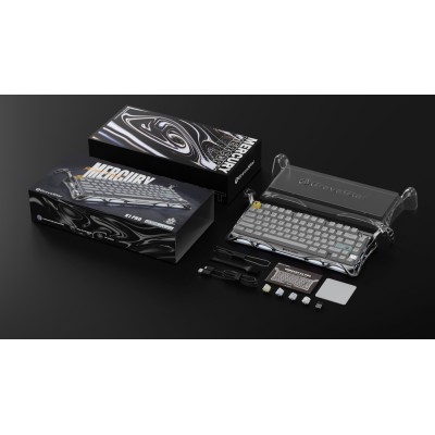 Клавіатура механічна GravaStar Mercury K1 Pro 80keys, GravaStar x Kailh Speedy Mint, EN/UKR, BT/WL/USB, сірий Клавіатура механічна GravaStar Mercury K1 Pro 80keys, GravaStar x Kailh Speedy Mint, EN/UKR, BT/WL/USB, сірий