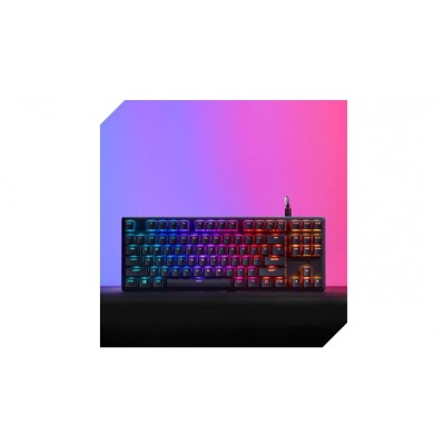 Клавіатура механічна HyperX Alloy Origins Core PBT 87key, AqUK, USB-A, EN/UA, RGB, чорний (639N9AA)