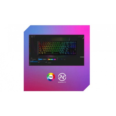 Клавіатура механічна HyperX Alloy Origins Core PBT 87key, AqUK, USB-A, EN/UA, RGB, чорний (639N9AA)