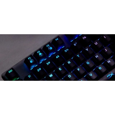 Клавіатура механічна HyperX Alloy Origins PBT 104key, AqUK, USB-A, EN/RU, RGB, чорний (639N5AA)