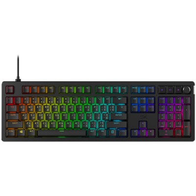 Клавіатура механічна HyperX Alloy Rise 106key, Red, USB-A, EN/UA, RGB, чорний (7G7A3AA)