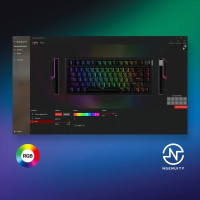 Клавіатура механічна HyperX Alloy Rise 75key, Red, USB-A, EN/UA, RGB, чорний (7G7A4AA)