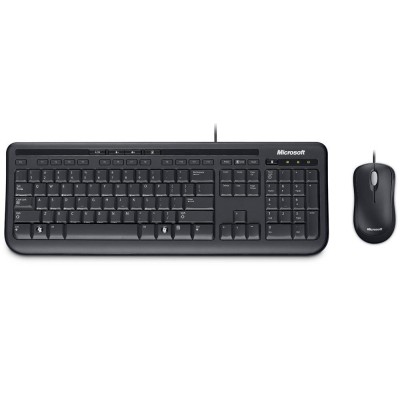 Комплект клавіатура та миша Microsoft Wired Desktop 600 USB-A, EN/UK/RU, чорний (APB-00011)