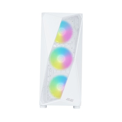 Корпус 2E GAMING Aruba G3313W, без БЖ 1xUSB3.0, 2xUSB2.0, 5x120мм ARGB, VGA 330мм, LCS ready, HUB, TG Side Panel, ATX, білий