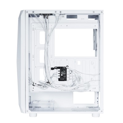 Корпус 2E GAMING Aruba G3313W, без БЖ 1xUSB3.0, 2xUSB2.0, 5x120мм ARGB, VGA 330мм, LCS ready, HUB, TG Side Panel, ATX, білий