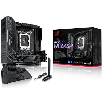 Материнcька плата ASUS ROG STRIX Z790-I GAMING WIFI s1700 Z790 2xDDR5 M.2 HDMI Thunderbolt Wi-Fi BT mITX (90MB1CM0-M0EAY0)