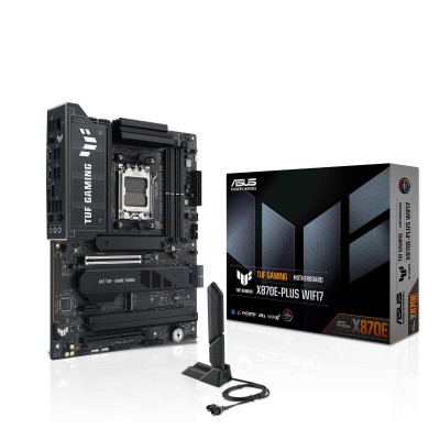 Материнcька плата ASUS TUF GAMING X870E-PLUS WIFI7 sAM5 X870E 4xDDR5 M.2 HDMI WiFi BT ATX (90MB1M70-M0EAY0)